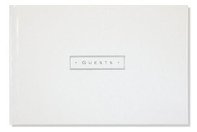 GUEST BOOK WHITE LEATHER by , 9781441305596
