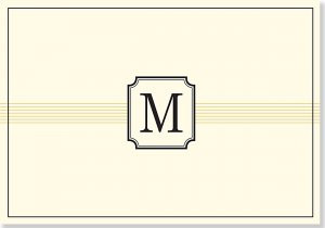 Monogram Note Cards: M by , 9781441316493