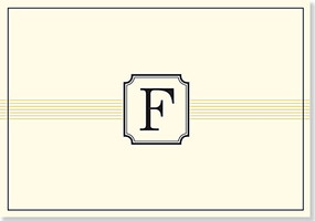 NOTE CARD: F MONOGRAM by , 9781441316424