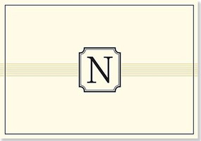 NOTE CARD: N MONOGRAM by , 9781441316509