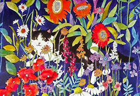 NOTE CARD GARDEN CAT by , 9781441329981