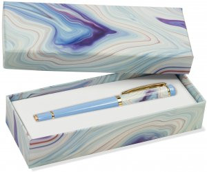 Blue Agate Roller Ball Pen by , 9781441330895