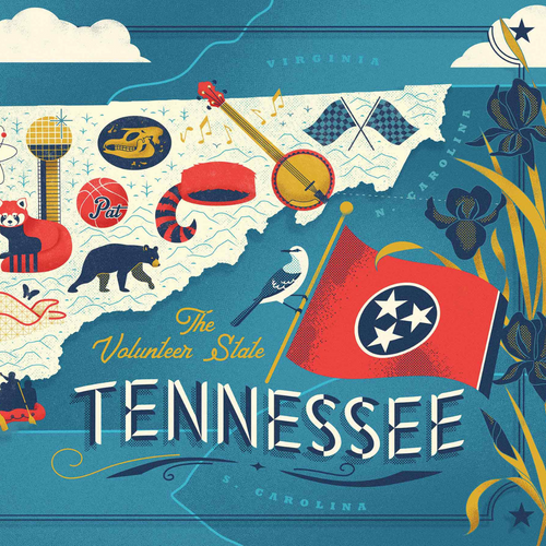 Tennessee Map, 748252412539