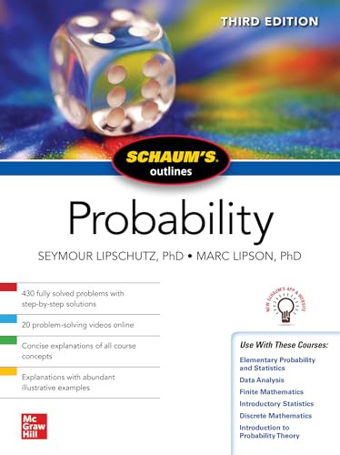 Schaum's Outline of Probability, Third Edition by Seymour Lipschutz, Marc Lipson, 9781264258840