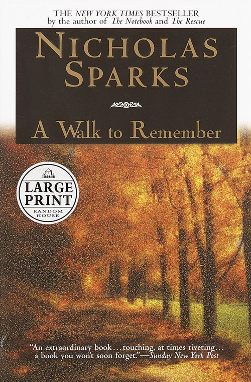 A Walk to Remember - 9780375728006 by Nicholas Sparks, 9780375728006