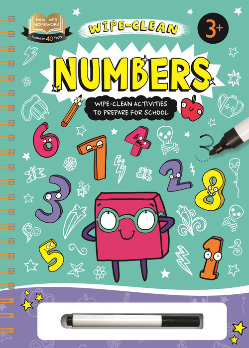 Help With Homework: Numbers-Wipe-Clean Activities to Prepare for School (Includes Wipe-Clean Pen) by IglooBooks, Katie Abey, 9781839037122