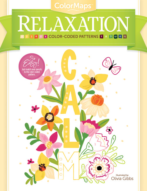 ColorMaps Relaxation (Color-Coded Patterns Adult Coloring Book) by Olivia Gibbs, 9780764363009