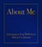 About Me (Information You Will Need When I've Passed) by Robert Kabacy, 9781582708645