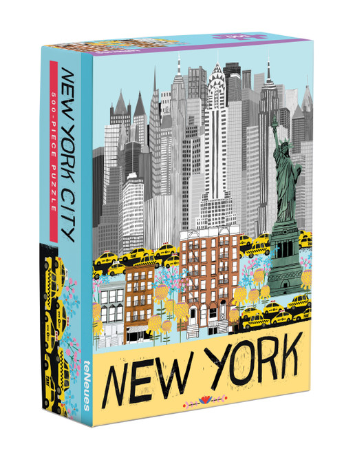 teNeues - Puzzle: New York City Illustration, 500 Piece Puzzle, Full Color Artwork, Compact Box, 14 x 19 in (500-Piece Puzzle in a compact 2-piece box), 9781623258863