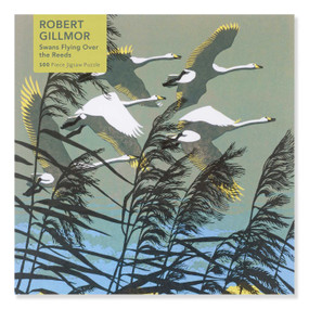 Adult Jigsaw Puzzle Robert Gillmor: Swans Flying over the Reeds (500 pieces) (500-Piece Jigsaw Puzzles) by Flame Tree Studio, 9781839648410
