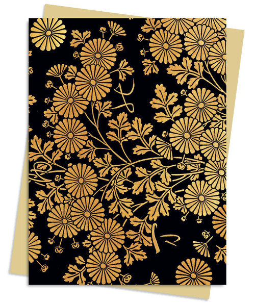 Uematsu Hobi: Box Decorated with Chrysanthemums Greeting Card Pack (Pack of 6) by Flame Tree Studio, 9781839648458