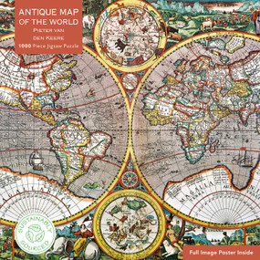 Adult Sustainable Jigsaw Puzzle Pieter van den Keere: Antique Map of the World (1000-pieces. Ethical, Sustainable, Earth-friendly) by Flame Tree Studio, 9781839648601