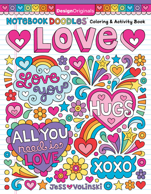 Notebook Doodles Love (Coloring & Activity Book) by Jess Volinski, 9781497205444