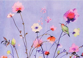 NOTE CARD LAVENDER WILDFLOWERS by , 9781441338853