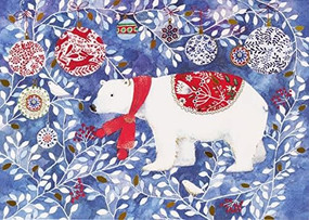 Festive Polar Bear Deluxe Boxed Holiday Cards, 9781441339096