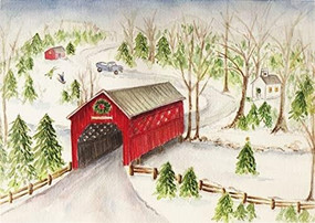 Covered Bridge Deluxe Boxed Holiday Cards, 9781441339119