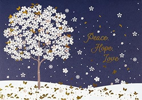 Falling Blossoms in Winter Deluxe Boxed Holiday Cards, 9781441339232