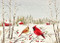 Cardinals in Winter Deluxe Boxed Holiday Cards, 9781441339256