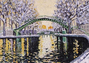 Canal of St Martin in Winter Deluxe Boxed Holiday Cards, 9781441339140