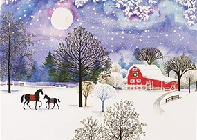 A Winter Farm Deluxe Boxed Holiday Cards, 9781441339133
