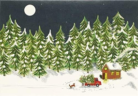 Moonlit Cabin Small Boxed Holiday Cards, 9781441339331