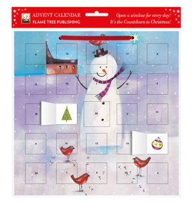 Snowman and Robin advent calendar (with stickers) by Flame Tree Studio, 9781783615711