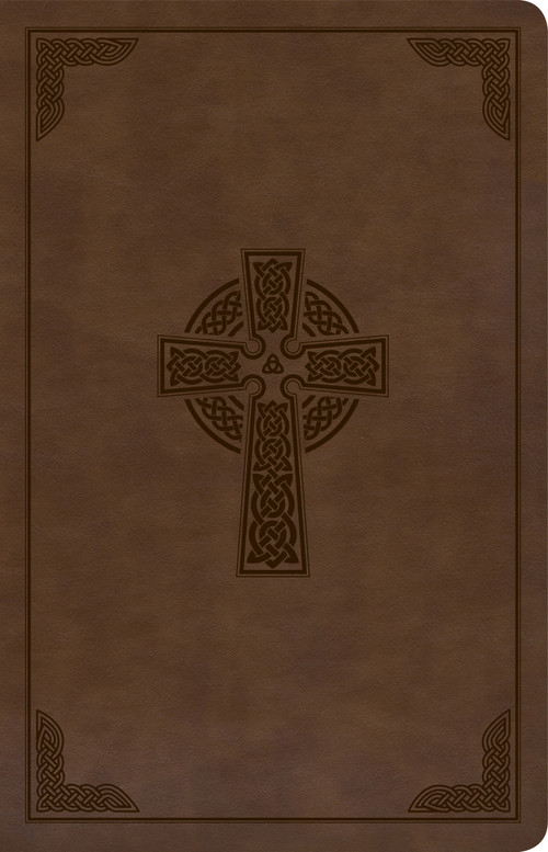 KJV Large Print Personal Size Reference Bible, Brown Celtic Cross LeatherTouch by Holman Bible Publishers, 9781087742984