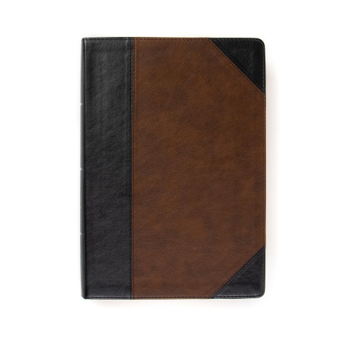 KJV Super Giant Print Reference Bible, Black/Brown LeatherTouch by Holman Bible Publishers, 9781087743066