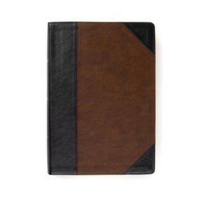 KJV Super Giant Print Reference Bible, Black/Brown LeatherTouch by Holman Bible Publishers, 9781087743066