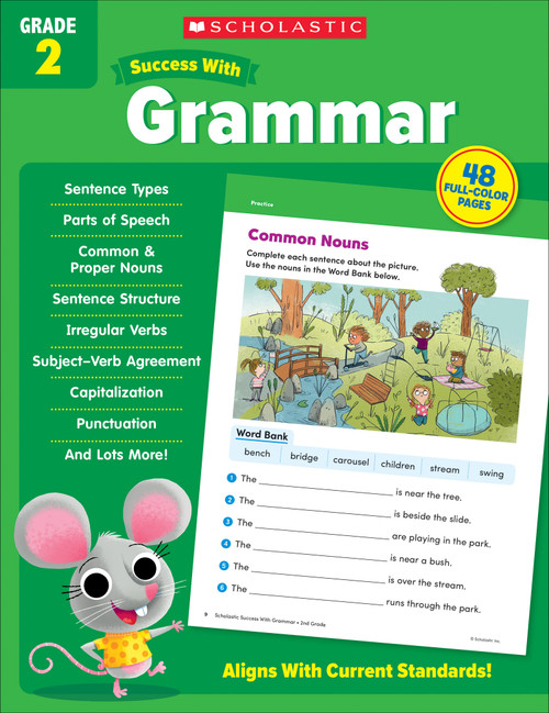 Scholastic Success with Grammar Grade 2 Workbook by Scholastic Teaching Resources, 9781338798395