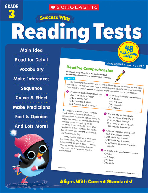 Scholastic Success with Reading Tests Grade 3 Workbook by Scholastic Teaching Resources, 9781338798647