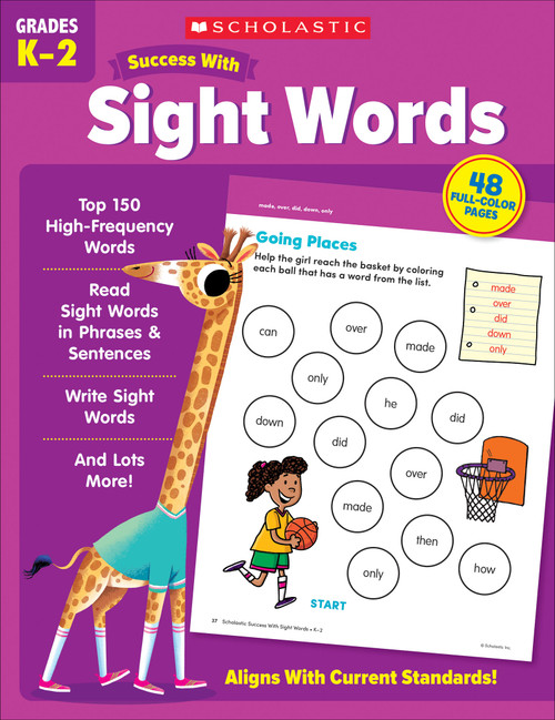 Scholastic Success with Sight Words Workbook - 9781338798685 by Scholastic Teaching Resources, 9781338798685