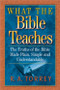 What the Bible Teaches (The Truths of the Bible Made Plain, Simple and Understandable) by R. A. Torrey, 9781598562736