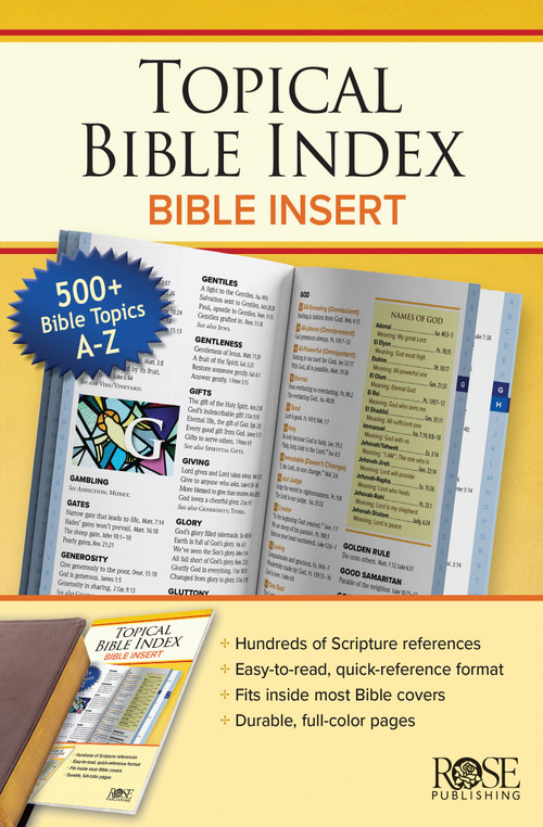 Topical Bible Index (Bible Insert) by Rose Publishing, 9781628624267
