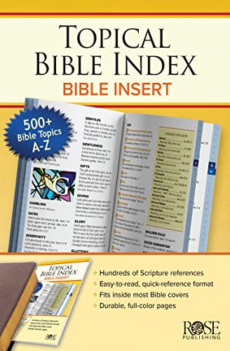 Topical Bible Index (Bible Insert) by Rose Publishing, 9781628624267