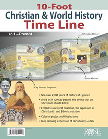 10-Foot Christian & World History Time Line by Rose Publishing, 9781628629026