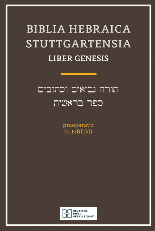 Biblia Hebraica Stuttgartensia (BHS), Liber Genesis (Softcover) by Otto Eissfeldt, Karl Elliger, Willhelm Rudollph, 9781683071525