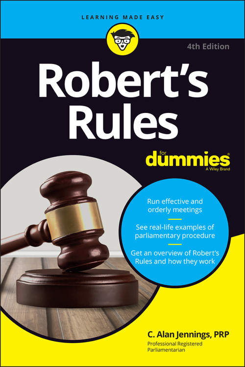 Robert's Rules For Dummies - 9781119824589 by C. Alan Jennings, 9781119824589