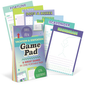 Vacation & Staycation On-The-Go Game Pad, Vacation & At-Home Activity Book for Kids by Knock Knock, 9781683493464