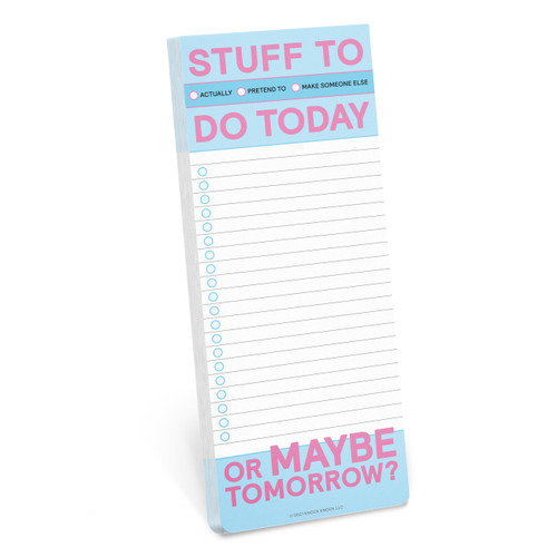 Stuff to Do Today Make-a-List Pad by Knock Knock, 9781683493396