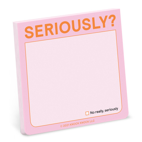 Seriously? Sticky Note (Pastel Version) by Knock Knock, 9781683493341