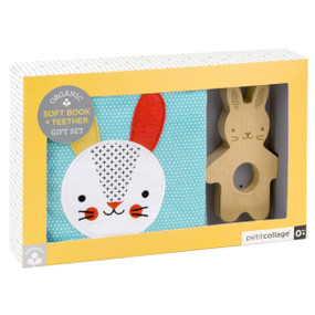Organic Soft Bk + Teether Baby Bunny, 0736313543858