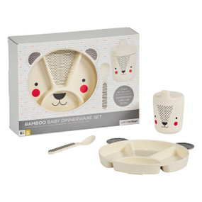 Bamboo Baby Dinner Set Bear by Petit Collage, 0736313544640