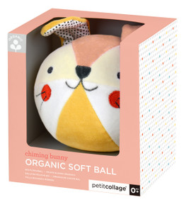Organic Soft Chime Ball Baby Bunny, 0736313544770
