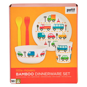Bamboo Baby Dinner Set Little Movers by Petit Collage, 5055923781883