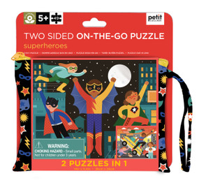 Jigsaw Puz 2 Sided Superheroes, 0810073341180