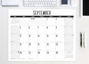 Basic 22" x 17" Large Monthly Deskpad Calendar by Willow Creek Press, 9781549222184