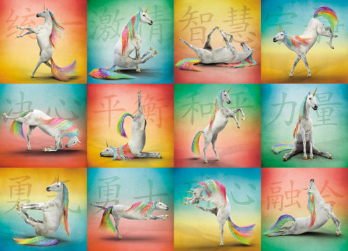 Unicorn Yoga 1000-Piece Puzzle by Willow Creek Press, 9781682348352