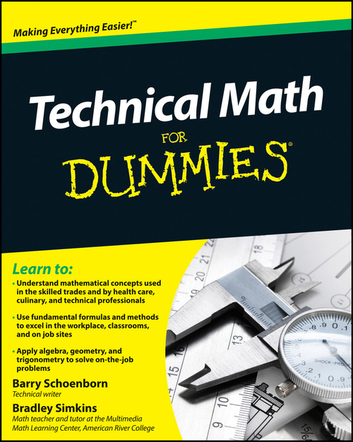 Technical Math For Dummies by Barry Schoenborn, Bradley Simkins, 9780470598740