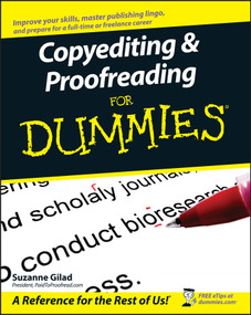 Copyediting and Proofreading For Dummies by Suzanne Gilad, 9780470121719